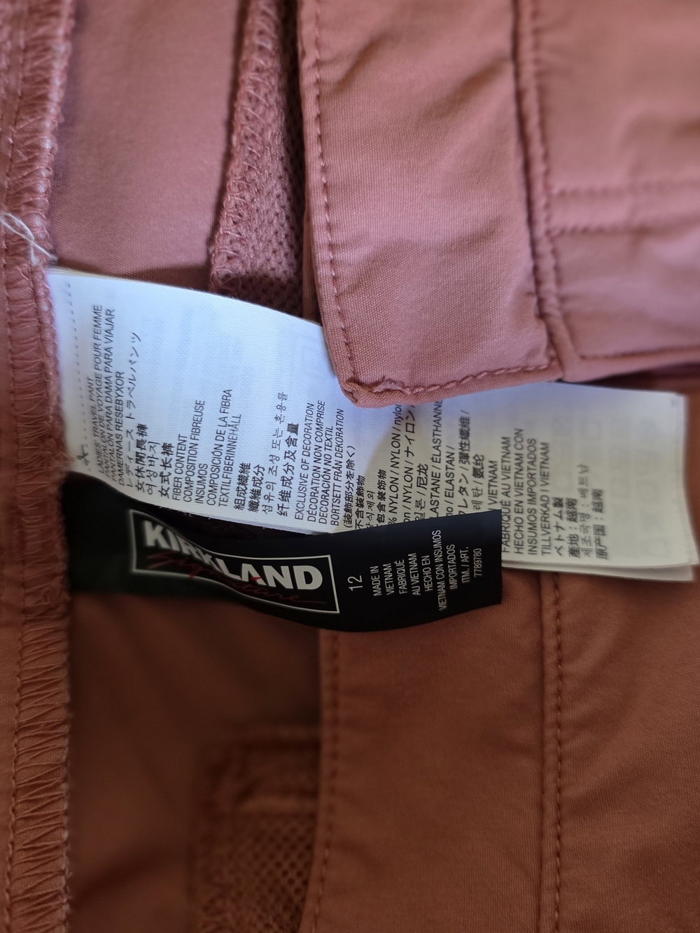 Kirkland Signature Women Cargo Pants in Dusty Rose Size 12 - Picture 2 of 2